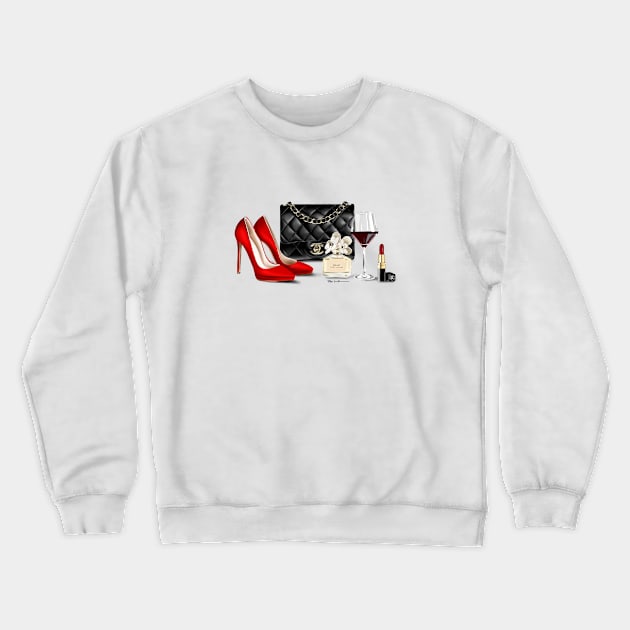 Night Out Crewneck Sweatshirt by elzafoucheartist